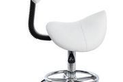 Spa Rolling Stool with Back Support for Beauty Tattoo