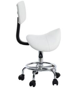 Spa Rolling Stool with Back Support for Beauty Tattoo