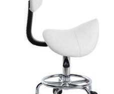 Spa Rolling Stool with Back Support for Beauty Tattoo