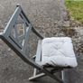 IKEA Grey Wooden Folding Chair + Cushion Image 7