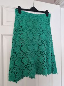 Zara Applique Green Skirt