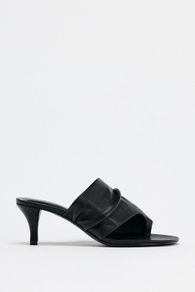 Heeled Genuine  Leather Sandals Size Uk 2