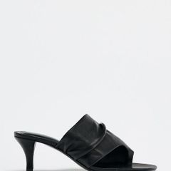 Heeled Genuine  Leather Sandals Size Uk 2