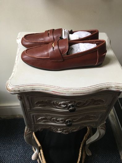 Zara real leather loafers, new, size UK6