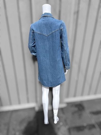 Pre Owned Primark Classic Blue Denim Shirt Dress