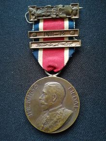 Antique 1911-12 King George V LCC School Medal - Named (E. Simeon)