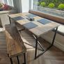 Barrell & Gunn dining table and bench Image 3