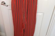 Zara Rust Strip Elasticated Pants Size 12
