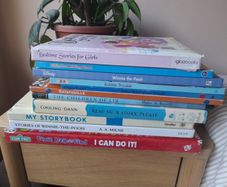 An array of children's books - from E1-E4