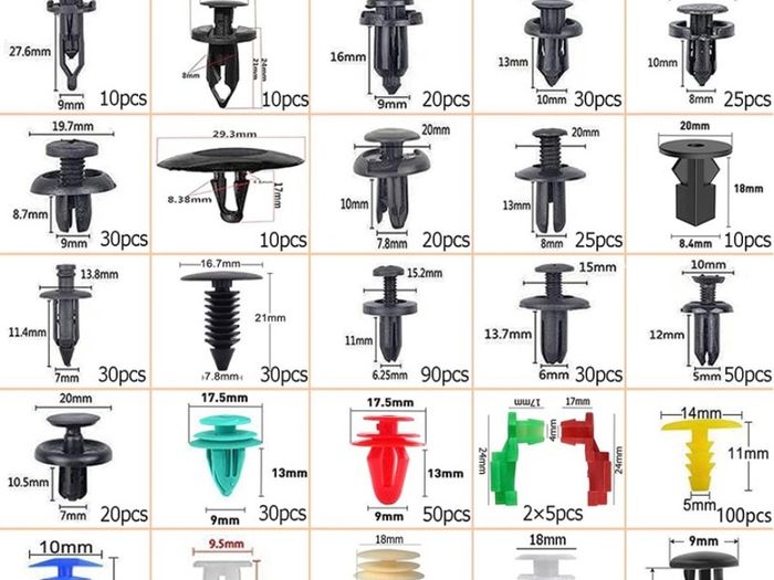 925Pcs Car Bumper Retainer Clips Plastic Rivets Fasteners Tailgate Handle Rod Clip, 26 Most Popular Sizes Auto Push Pin Rivets Set- Door Trim Panel Fender Clips for GM Ford Toyota Honda Chrysler (FREE POSTAGE)