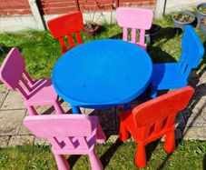 MAMMUT Children's table + 6 chairs