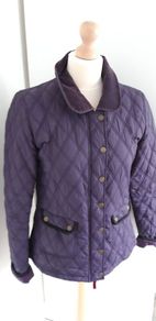 Dickens & Jones Purple Quilted Jacket Size 12