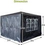 3x3m Garden Steel Tube PE Gazebo With 4 Pieces Image 3