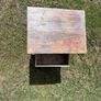 Rustic Bedside Table with Two Drawers Image 5