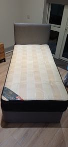 Single Divan Bed with Headboard and Park Lane Marlborough Mattress