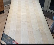 Single Divan Bed with Headboard and Park Lane Marlborough Mattress