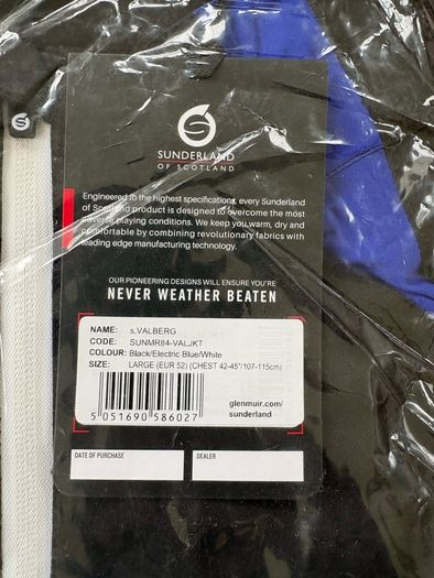 Sunderland Waterproof Jacket + Footjoy Glove