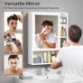 Bathroom Mirror Cabinets Wall Mounted  Expanded Spacious Storage HD Mirror Cabinet with 3-COLOR & Dimming LED Lights Anti Fog Memory Function  Adjustable Shelves, Touch Sensor,535by700by150mm Image 7