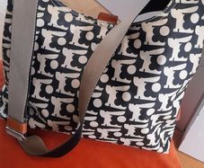 Orla Kiely Black and White Shoulder Bag