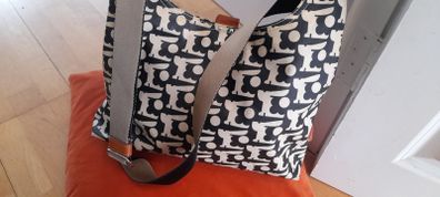 Orla Kiely Black and White Shoulder Bag