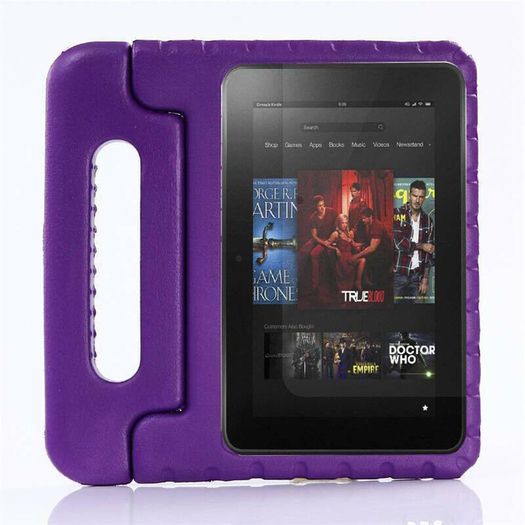 For Amazon Fire HD 8 2022 12th Gen Kids Case Shockproof Cover With Stand - Purple