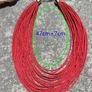 Beads, jewelry, decoration, necklace (red) Image 4