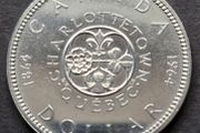 Canada 1 Dollar 1964 Silver - Elizabeth II Confederation Conferences Quebec coin