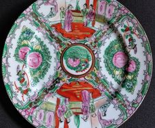 Antique Chinese Famille Rose Cabinet Plate