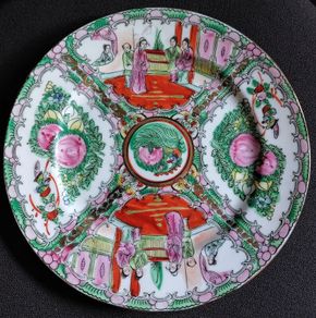 Antique Chinese Famille Rose Cabinet Plate