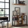 6 Tier Bookcase Open Storage Shelf Office Living Room Bedroom 120 x 33 x 80 cm Image 3