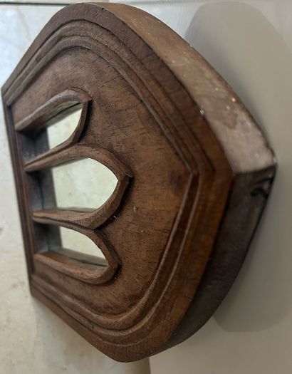 Gothic Style Wooden Wall Mirror