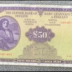 Irish Fifty pound note
