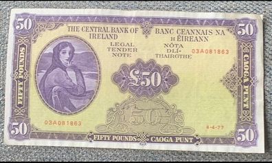 Irish Fifty pound note