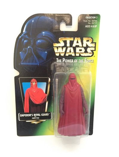 Star Wars - The Power of the Force - Holo Card - Kenner - Collection 3 - Emperor's Royal Guard with Force Pike - 3 3/4" Figure