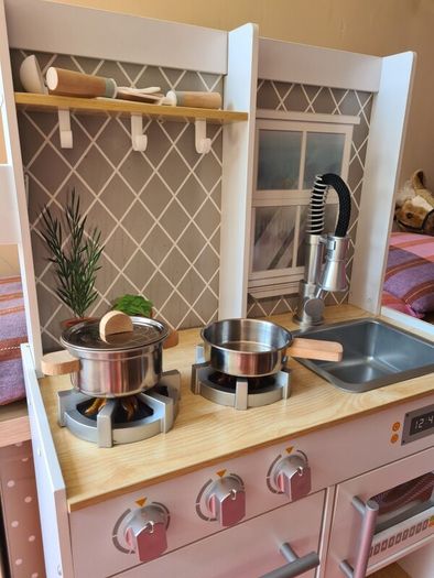 KidKraft Let's Cook Wooden Play Kitchen