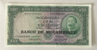 Mozambique 100 Escudos 1961 Banknote