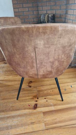 Pair of Great Condition EZ Living "Monet" Gold Velvet Chairs