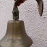 Vintage Brass Captain Ship Bell Maritime Wall Bracket Boat Decor Image 8