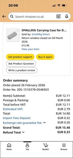 Like new osmo pocket 3 refurbished purchased from dji directly in February 2026 still on warranty