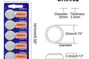 cmos 5pcs For SONY 2032 battery cr 2032 cr 2032 3v Cell Coin Lithium Batteries for Watch Computer Toys