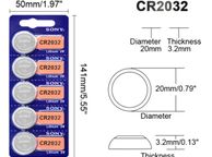 main image for ad cmos 5pcs For SONY 2032 battery cr 2032 cr 2032 3v Cell Coin Lithium Batteries for Watch Computer Toys