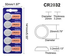 cmos 5pcs For SONY 2032 battery cr 2032 cr 2032 3v Cell Coin Lithium Batteries for Watch Computer Toys