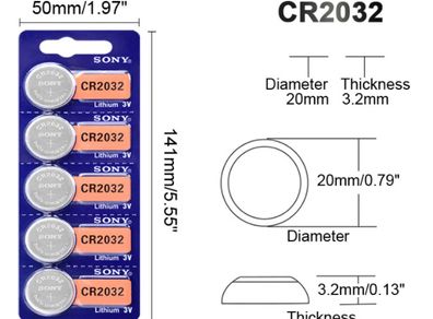 cmos 5pcs For SONY 2032 battery cr 2032 cr 2032 3v Cell Coin Lithium Batteries for Watch Computer Toys