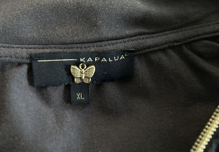 Kapalua Ladies Navy & Silver Long-Sleeved Zip-Up Top