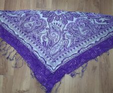 purple silk beautifully coloured scarf