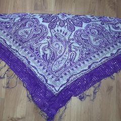 purple silk beautifully coloured scarf