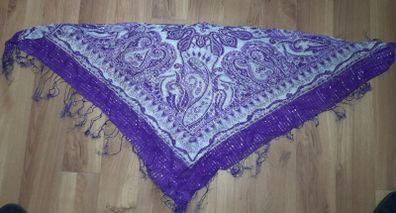 purple silk beautifully coloured scarf