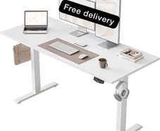 Electric Standing Desk, 120 x 60 cm Height Adjustable Sit Stand Desk