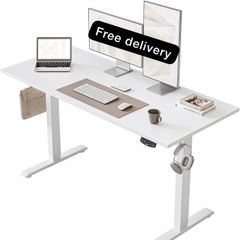 Electric Standing Desk, 120 x 60 cm Height Adjustable Sit Stand Desk