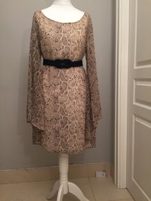 Oasis snake skin print dress with belt